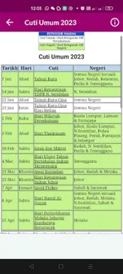 Kalendar Kuda Malaysia - 2023 android App screenshot 1